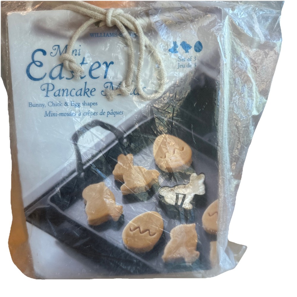 Williams-Sonoma Easter Mini Pancake Molds Bunny Chick Easter Egg SEALED Pouch