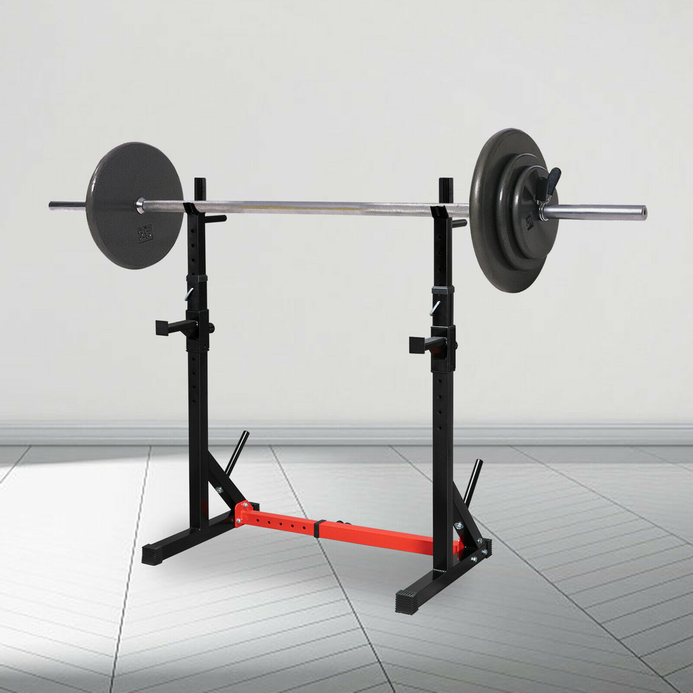 Multi-function Home Fitness Adjustable Barbell Stand Squat Bench Press Trainer