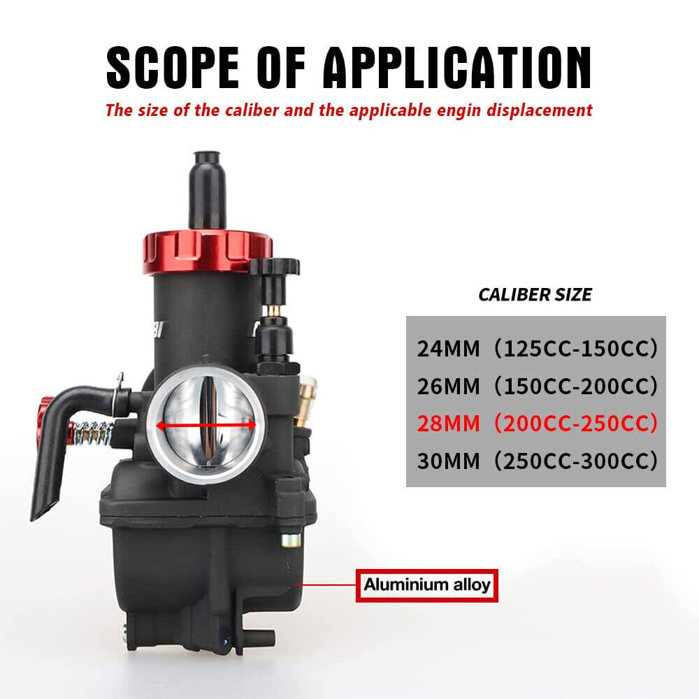 NIBBI PE 28mm Racing Carburetor For CR80R CR85R WRE125 KE250 KX80 DRZ250 RM80