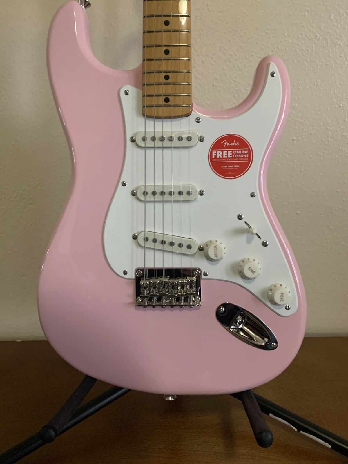 Fender Squier Classic Vibe 50s Style Stratocaster HT Hardtail, Shell Pink