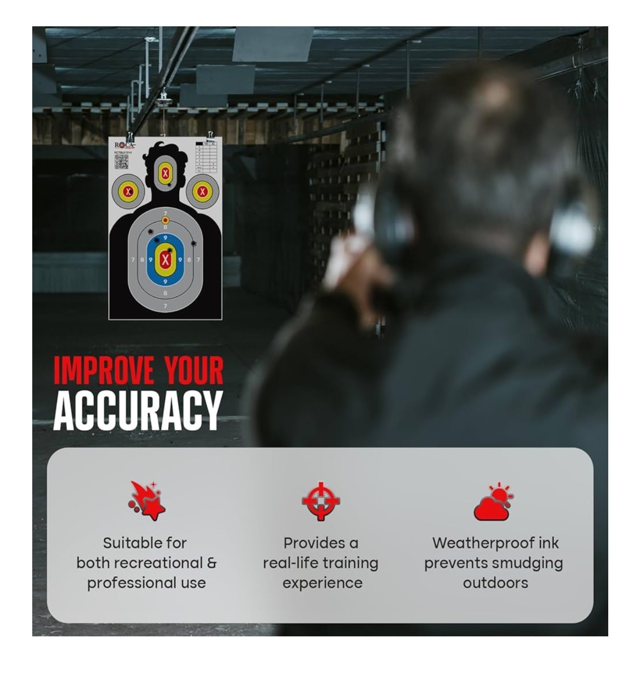 Target, Splatter Target, Reactive Target, Target Impact Burst LG 18"x24 " 10 Pk