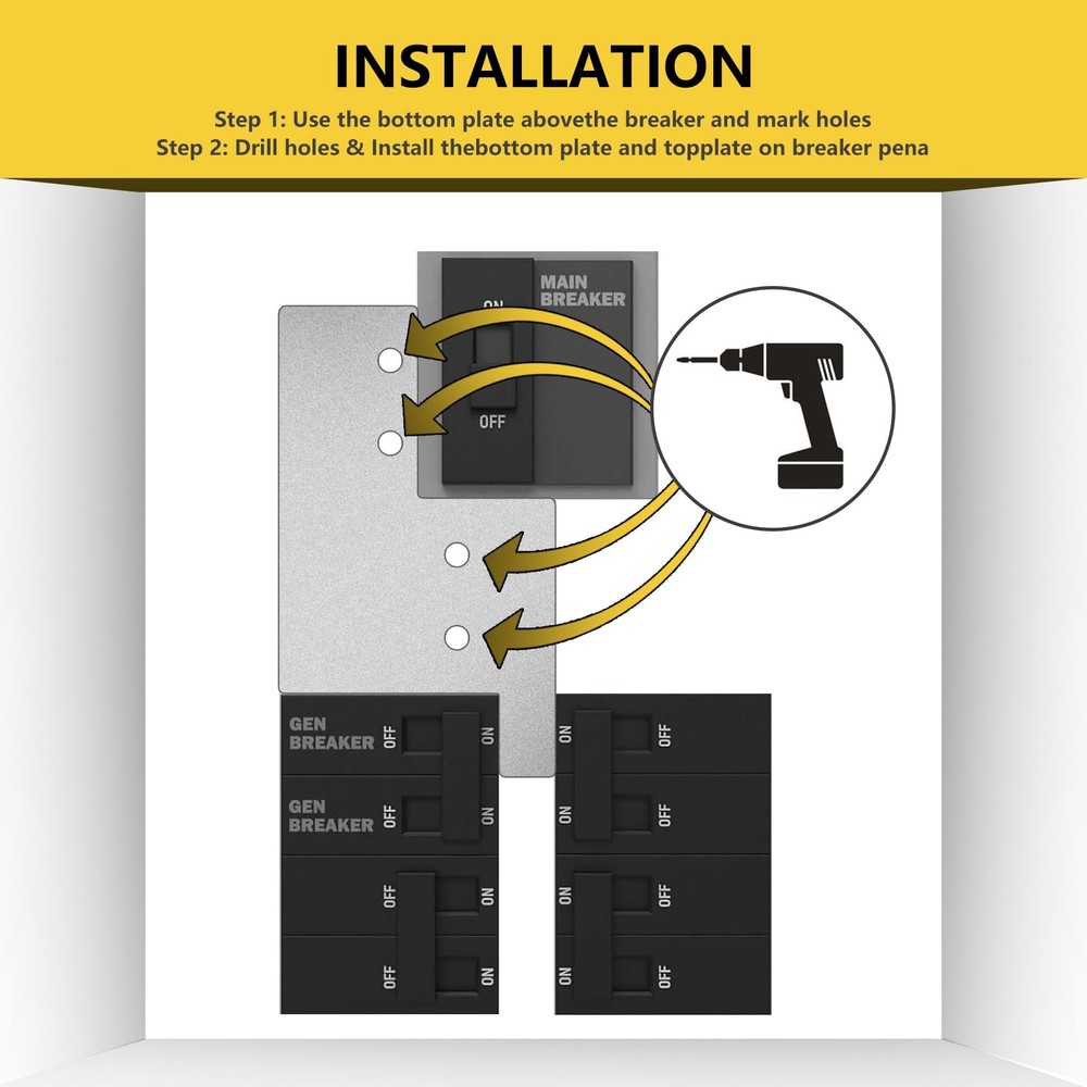 Generator Interlock Kit Compatible with Eaton or Cutler Hammer Vertical...