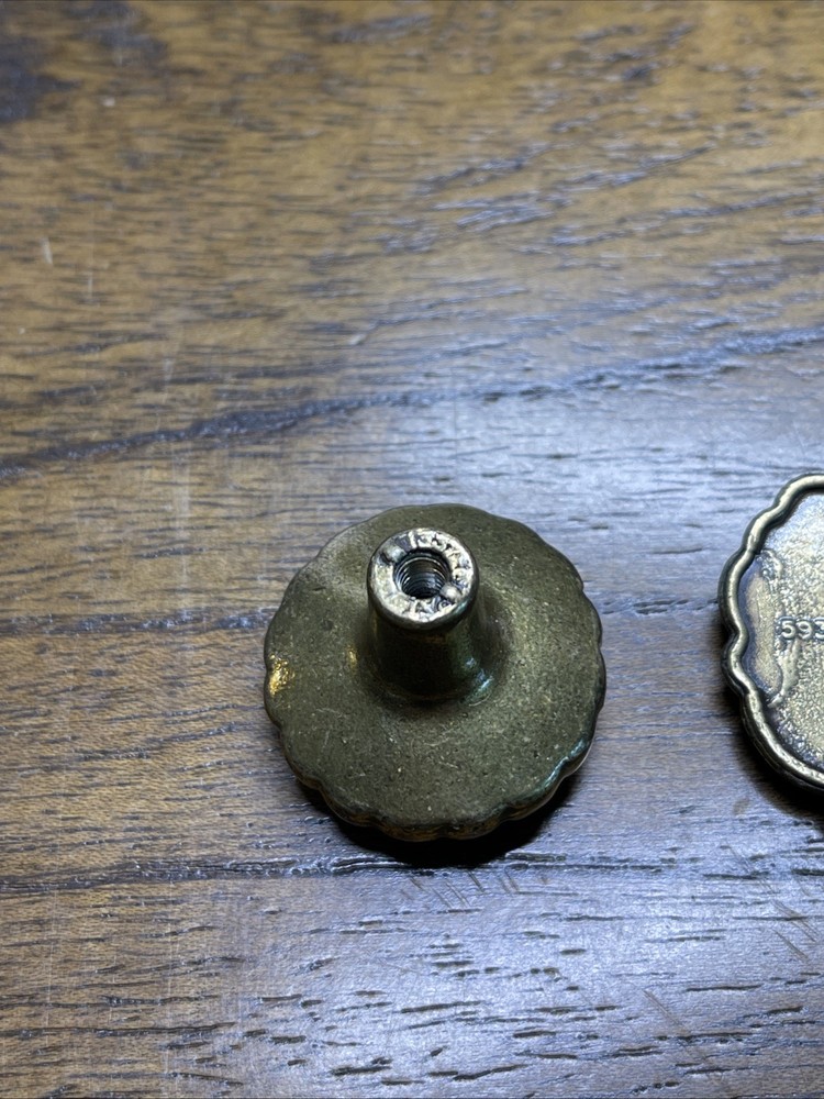 (3) Vtg Ornate MCM Amerock Brass Drawer Knobs Pulls Mixed Lot