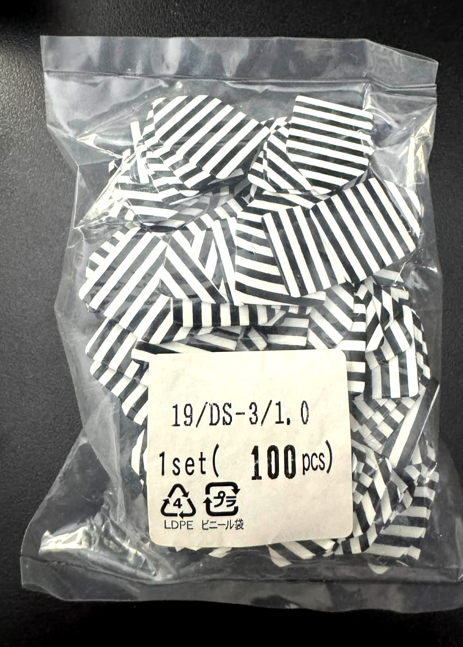 BULK Lot #21 - 1 Bag of 100 guitar picks HOMEPLATE & STRIPED 19/DS-3/1.0