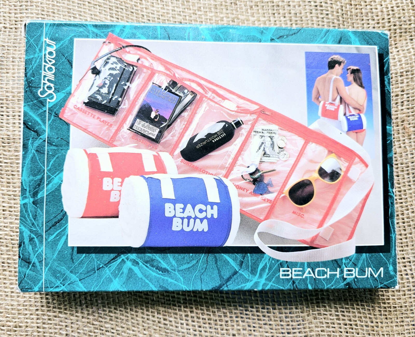 Vintage New 1990 Beach Bum Tote Bag In Box By Schildakraut