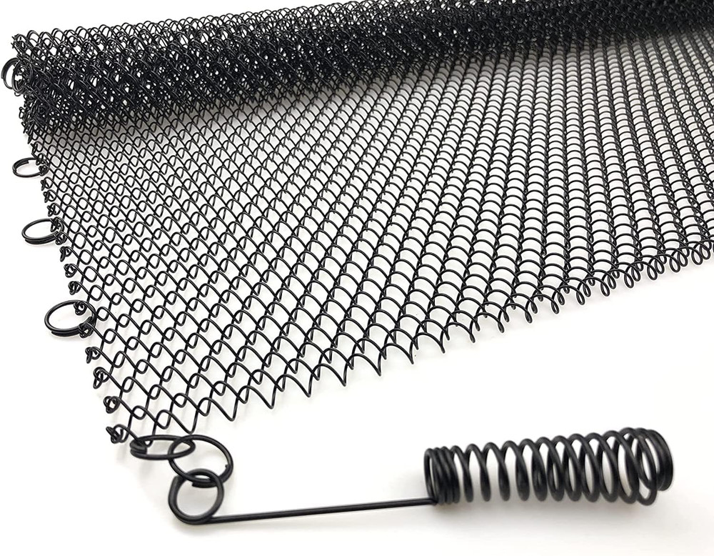 Sunshinecarpentry Fireplace Mesh Screen Curtain, Two Panels. Rod Kit NOT Include