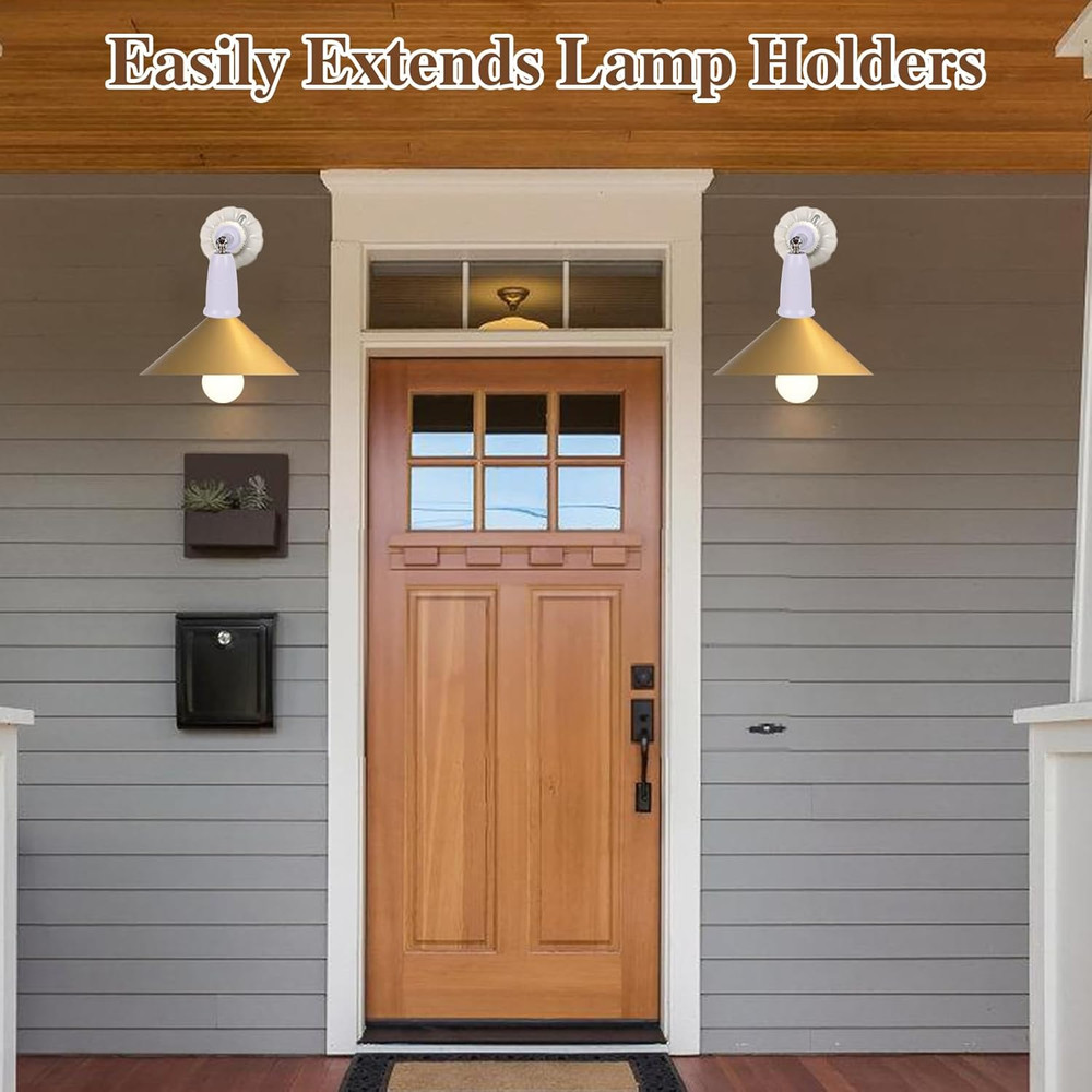 3 Pack Light Socket Extender, E26/E27 4.5 Inch Light Socket Extension, Vertical