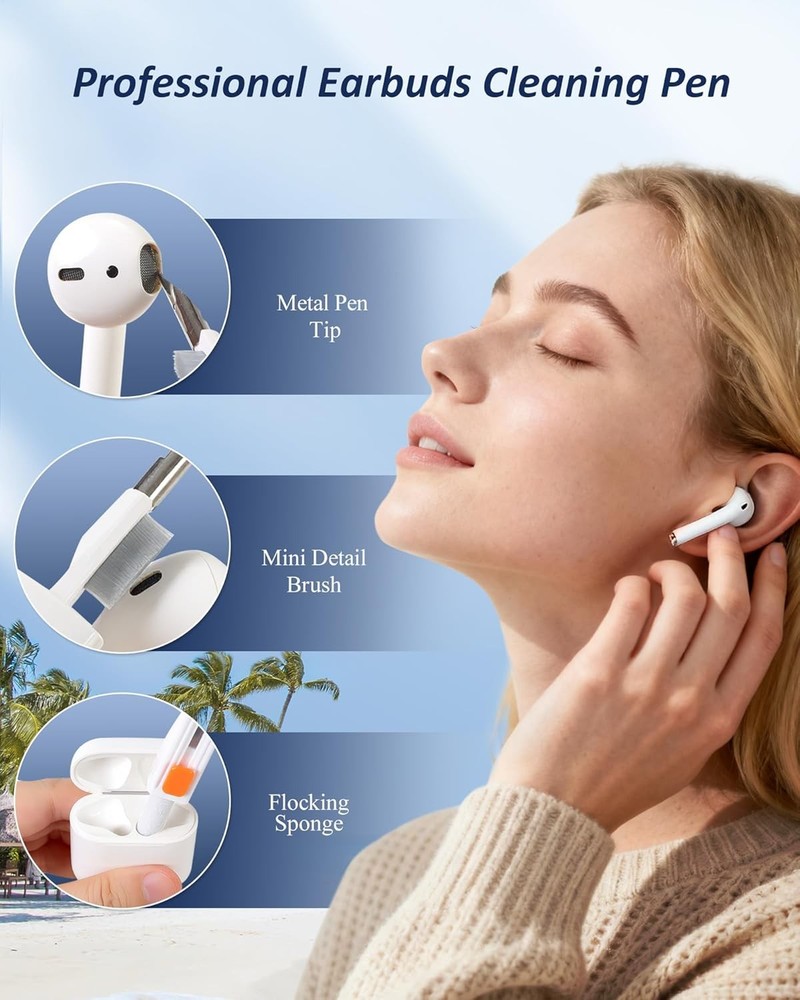 Professional Keyboard Cleaner Laptop Cleaning Kit– Multi-Device White