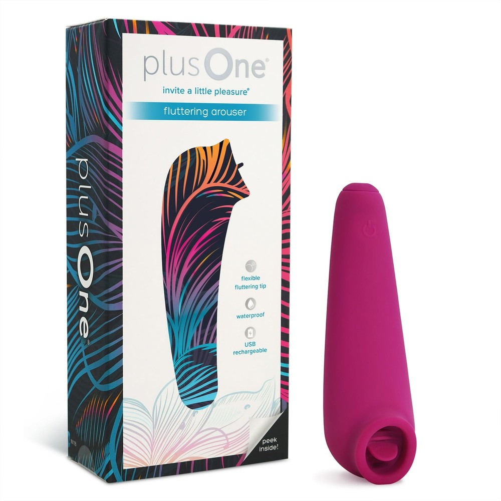 plusOne Fluttering Arouser Vibrator, Silicone, 10 Fluttering Patterns