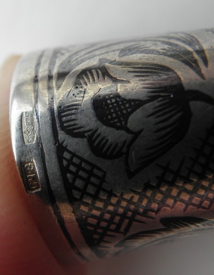 Lot 2 Antique Soviet Empire Thimbles Silver 875