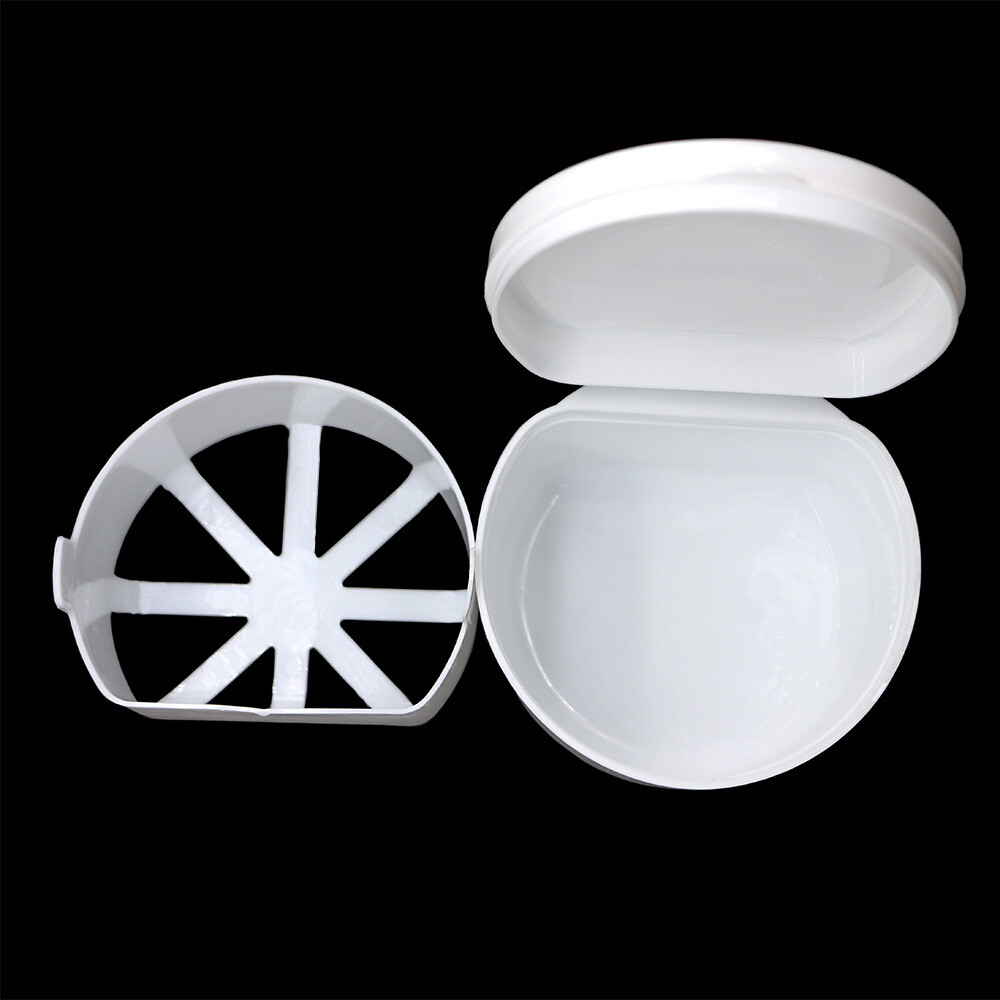 1 PC Denture Storage Box Dental False Teeth Case Container Mouthguard Container