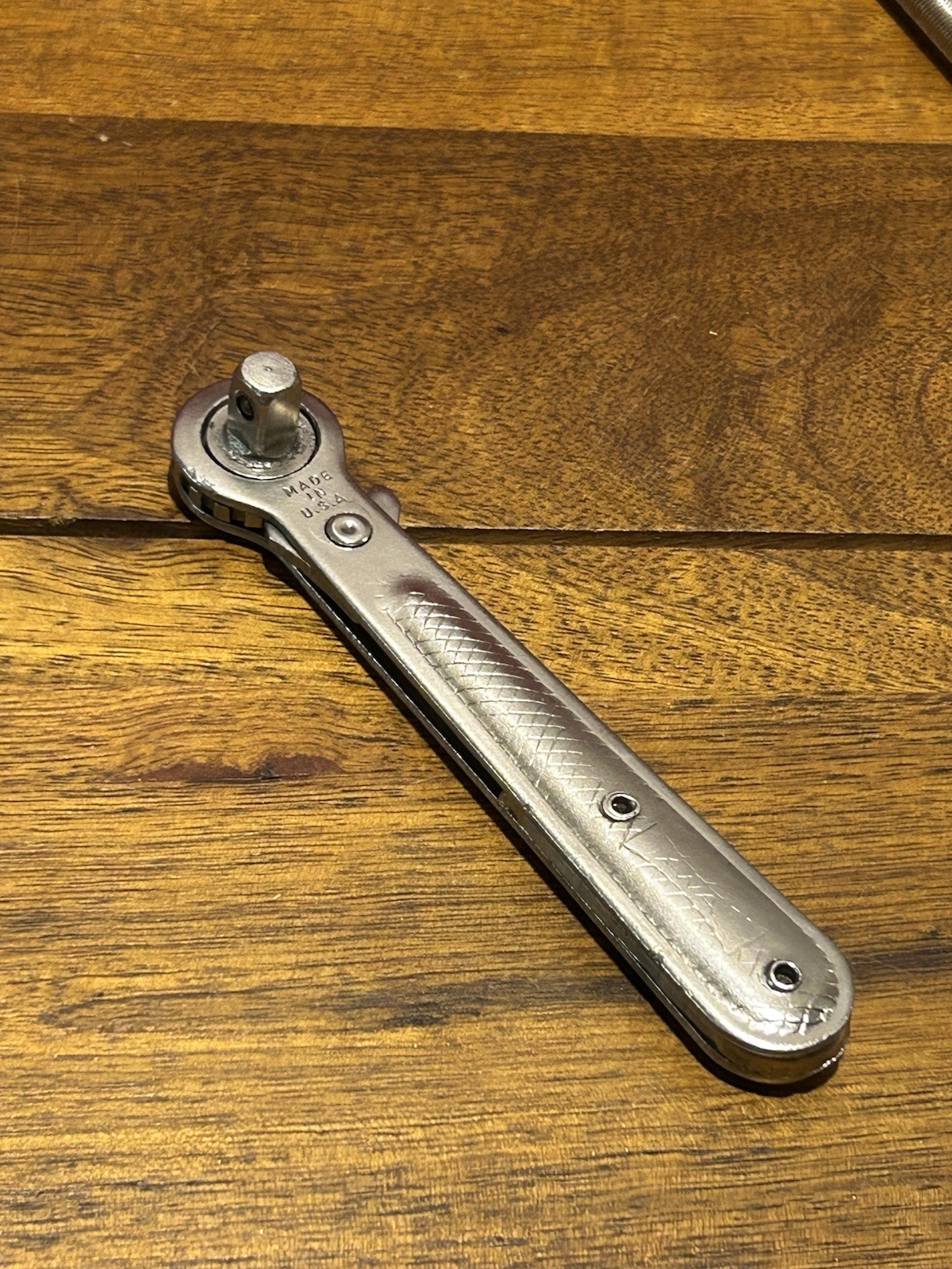 Vintage Oxwall 1/4” Tool Kit Ratchet Wrenches Sockets Multi-Bit Screwdriver USA