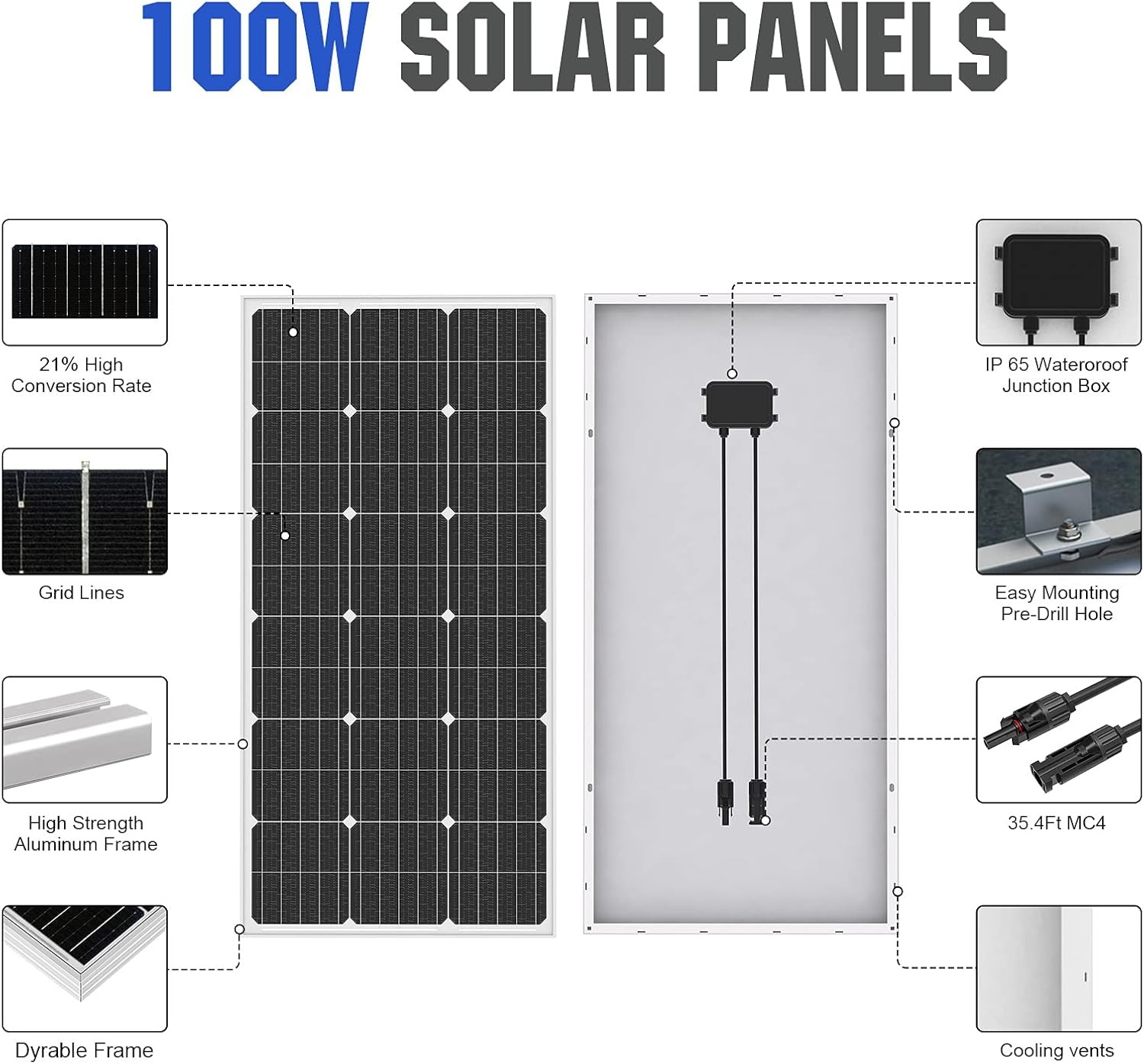 DC 400W 24V Solar Water Well Pump Kit with MPPT Controller 2 12V 100Ah Battery