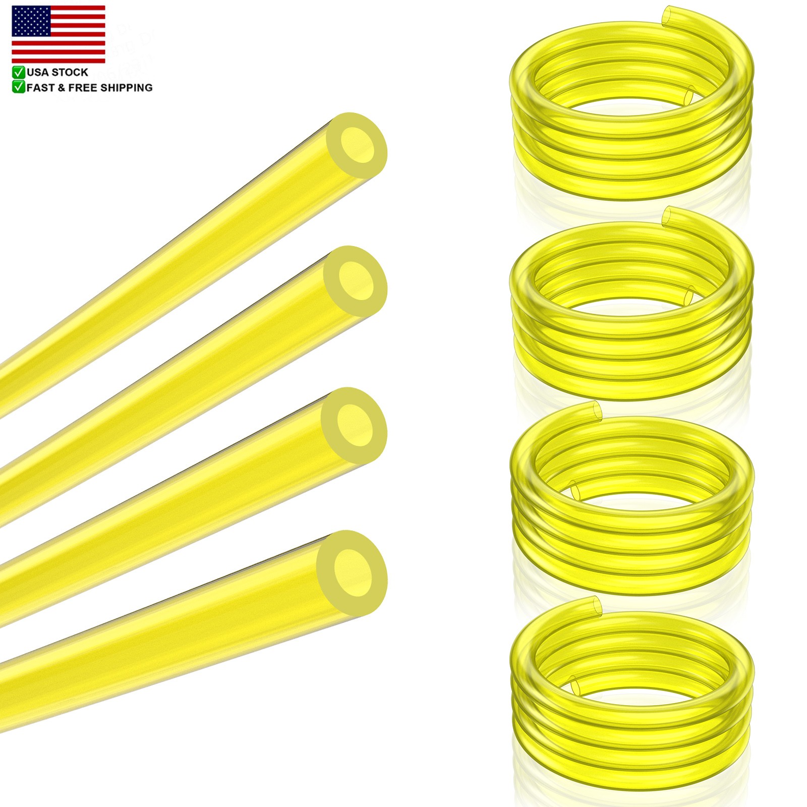 4 Size Fuel Line Hose 16 Feet Petrol Tubing Chainsaw Common Weedeater 2 Cycle