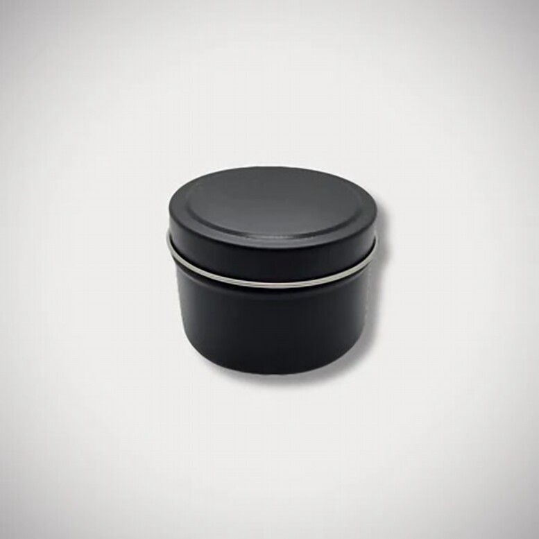 4 oz and 8 oz Matte Black Seamless Candle Tins with Lids (6-12-24-48 count)