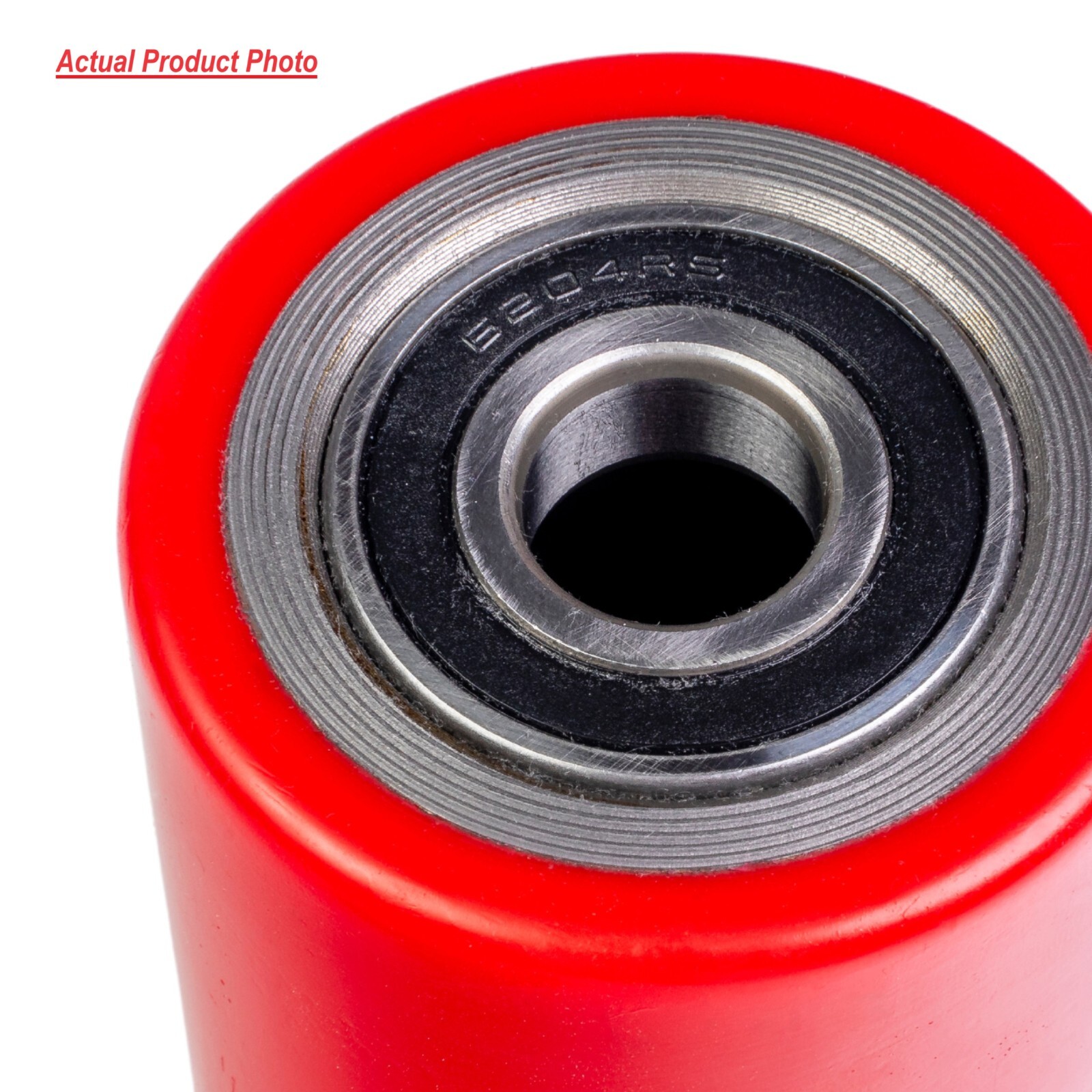 Pallet Jack/Truck Load Wheels Full Set with Axles and Rollers 3" x 3.75" Red