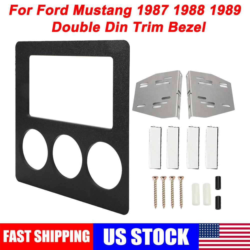 For Ford Fox Body Mustang 1987-1989 Radio Relocation Double Din Trim Bezel Cover