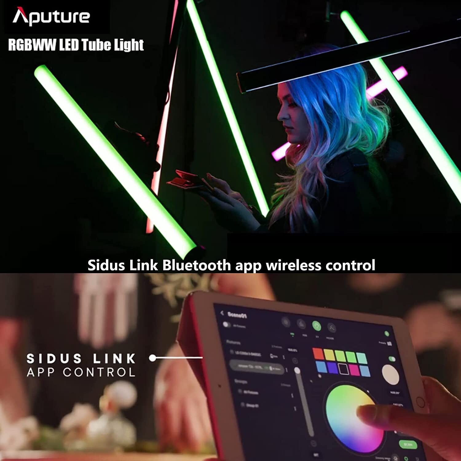 Aputure Amaran T4C RGB Tube Light Stick Handled led full Color 2500K-7500K 120CM