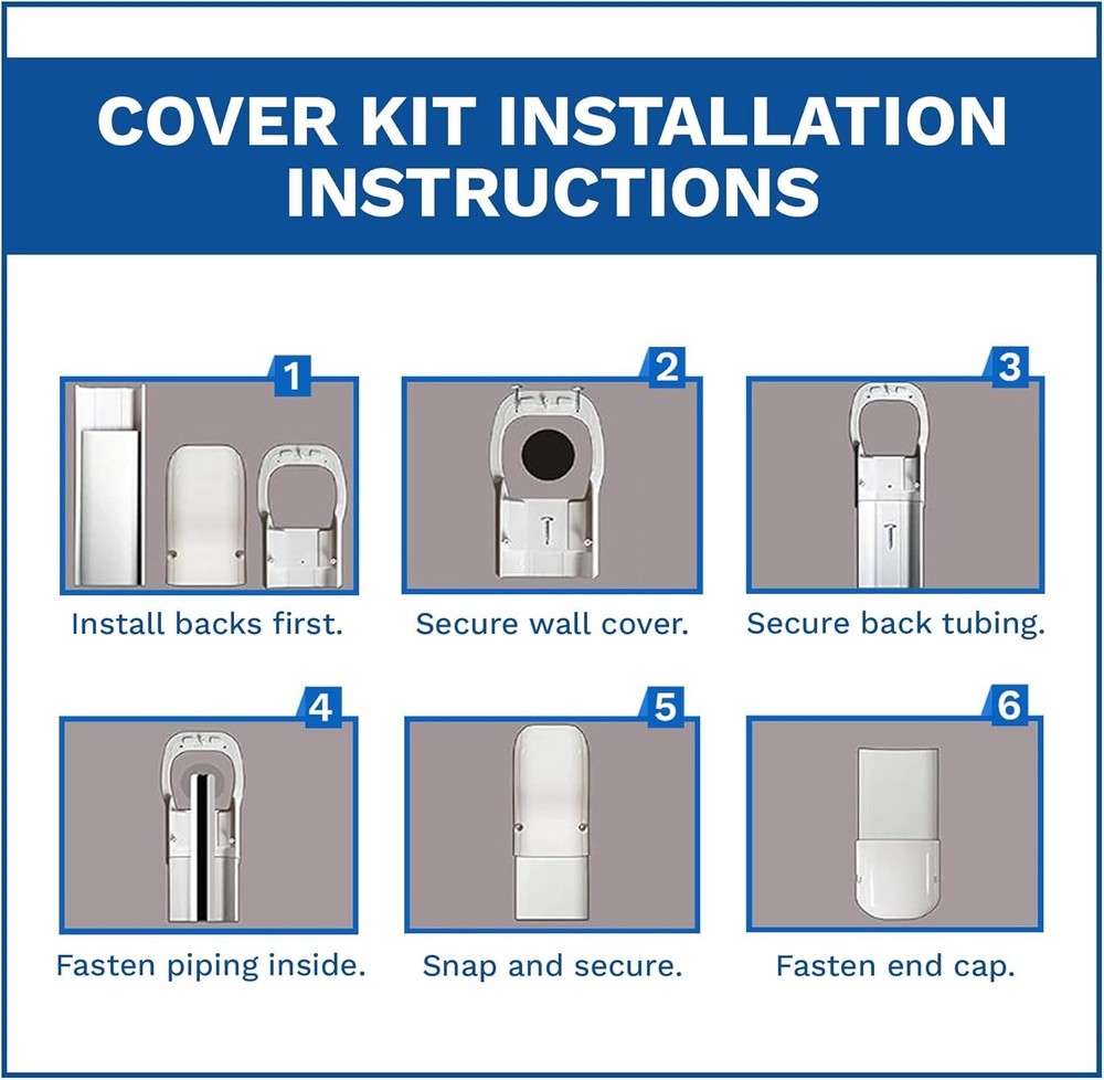 Mini Split Line Set Cover Kit - Paintable Mini Split Cover for Air Conditione...