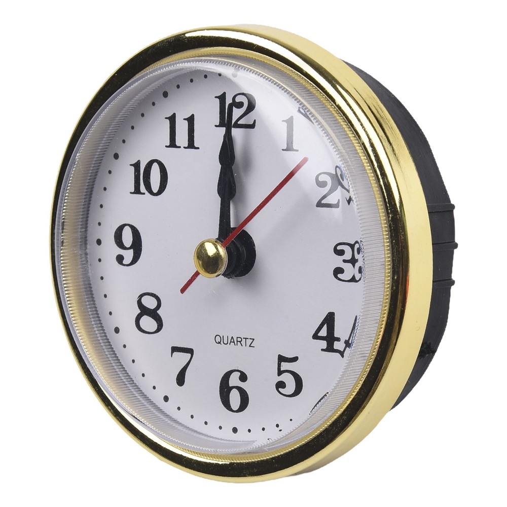 Reliable Timekeeping 65MM Quartz Clock Insert with Gold Arabic Numbers