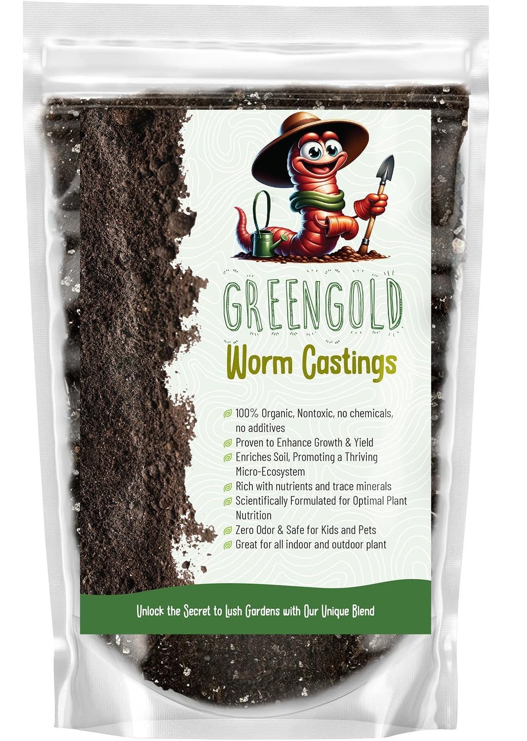 Organic Worm Castings Vermicompost Soil Amendment Fertilizer Plants