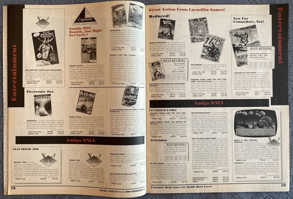 Vtg 1990 Tenex Catalog "Everything Book for Commodore & Amiga Computers" 59pgs