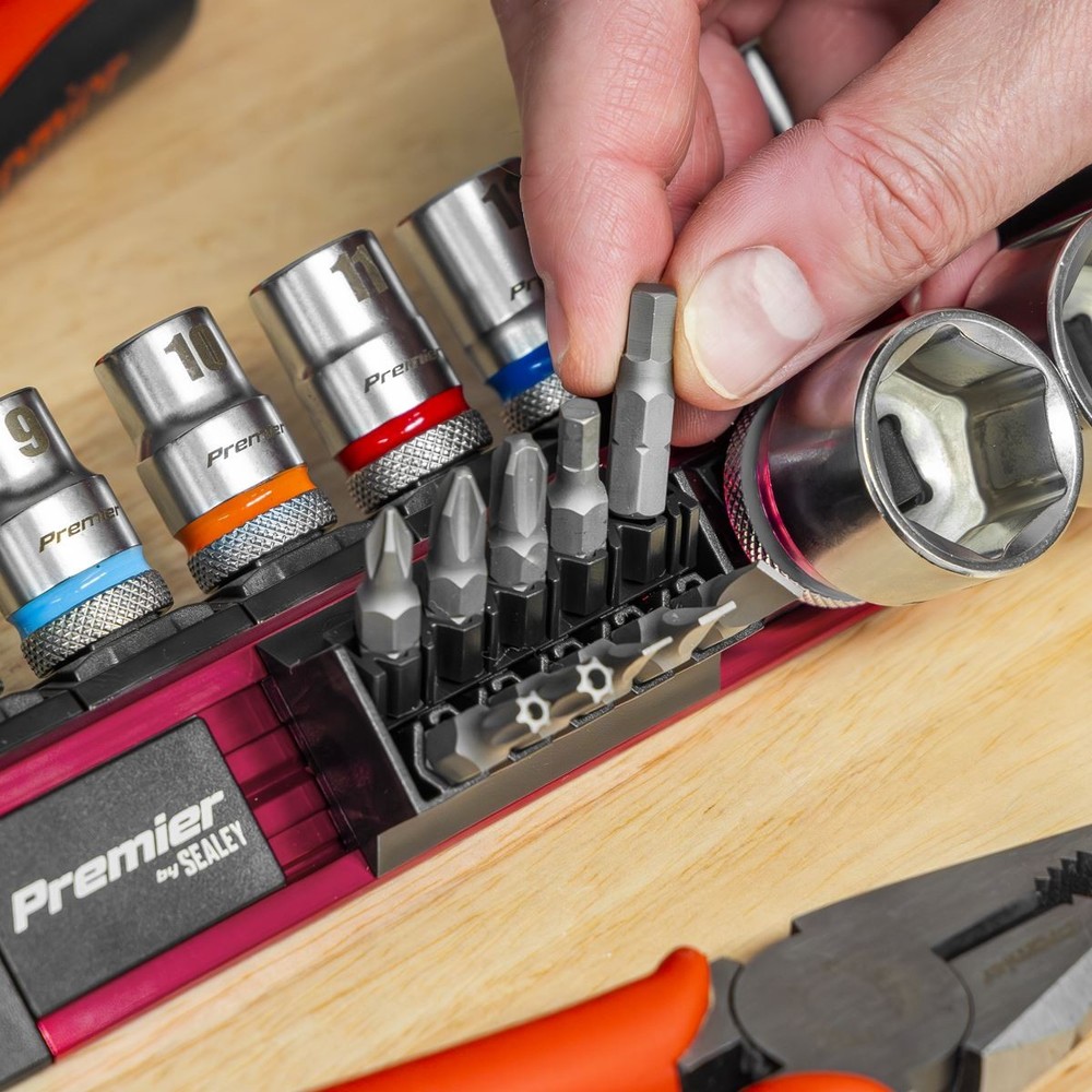 Sealey Premier Socket & Bit Retaining Rail 3/8"Sq Drive