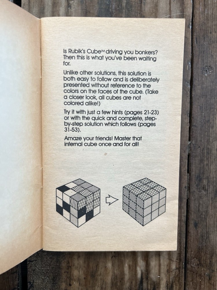 The Simple Solution To Rubik’s Cube, Book