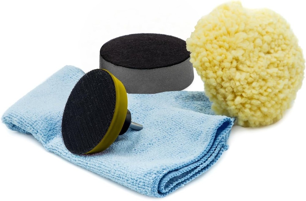 NOVUS 7232 | Multi-Purpose Buffing Kit, Wool Buffing Pad, Soft Foam Buffing Pad
