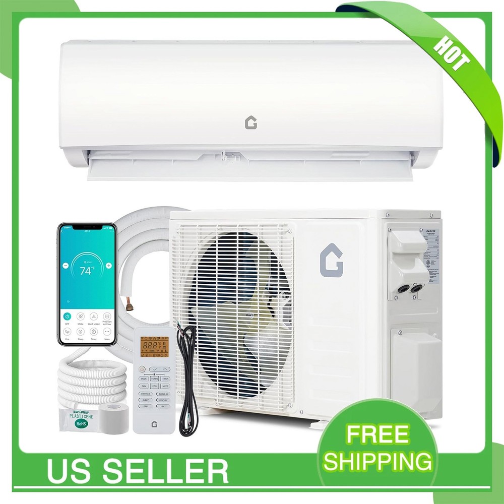 23000 BTU Mini Split Air Conditioning Ductless AC Unit & Heat Pump 17 SEER2 230V