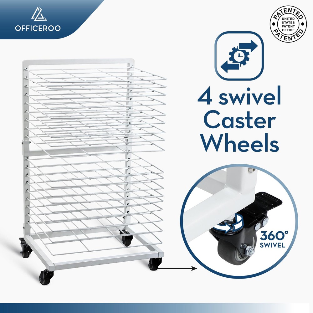 Art Drying Rack For Classroom 18 Removable Shelves Movable Paint Drying Rack Wit