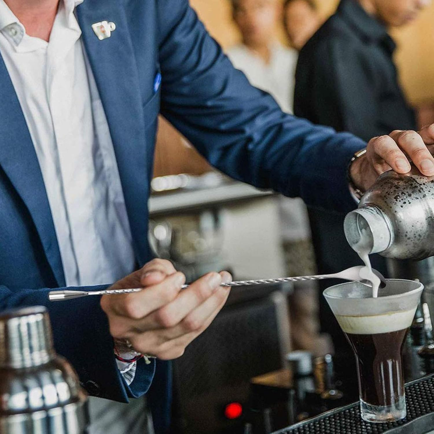 Muddler for Cocktails Stainless Steel, Muddlers Pestle with Stirring Spoon, Bart