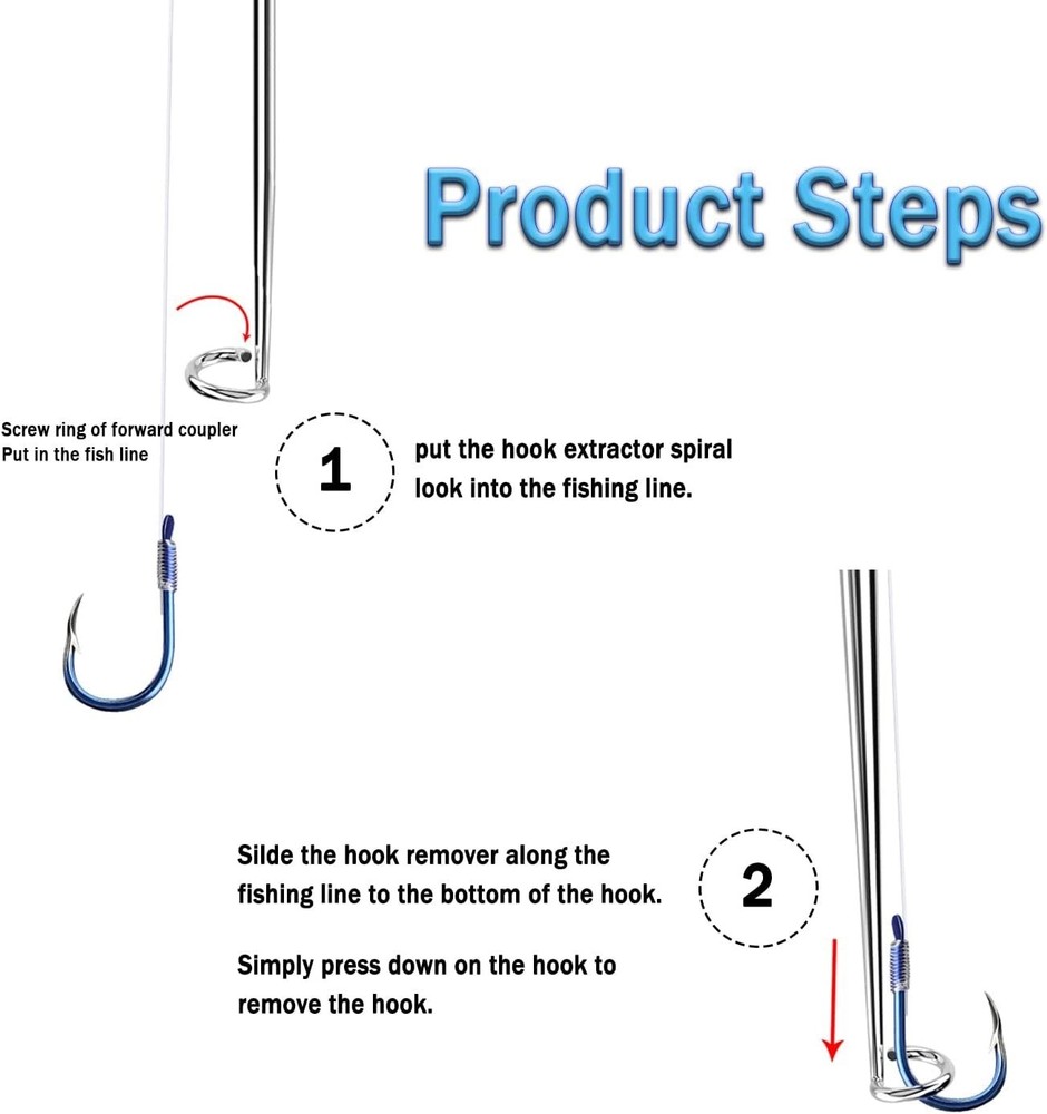 YIMISION Stainless Steel Fish Hook Remover Tool, 4PCS Quick Release Kit