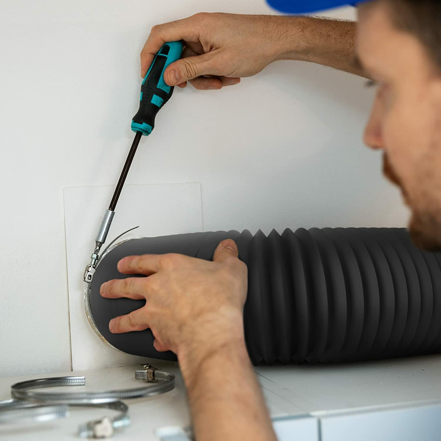 iPower Flexible 3/4/6/8 inch Aluminum Ducting Dryer Vent Hose for HVAC Exhaust