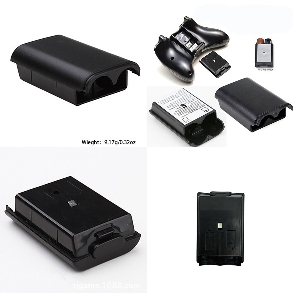 US 10 Pcs Black AA Battery Back Cover Case Shell Pack For Xbox 360 Controller
