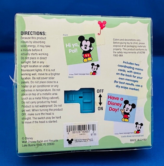 Mickey Mouse Solar Powered Bobblehead- Sunshine Friends