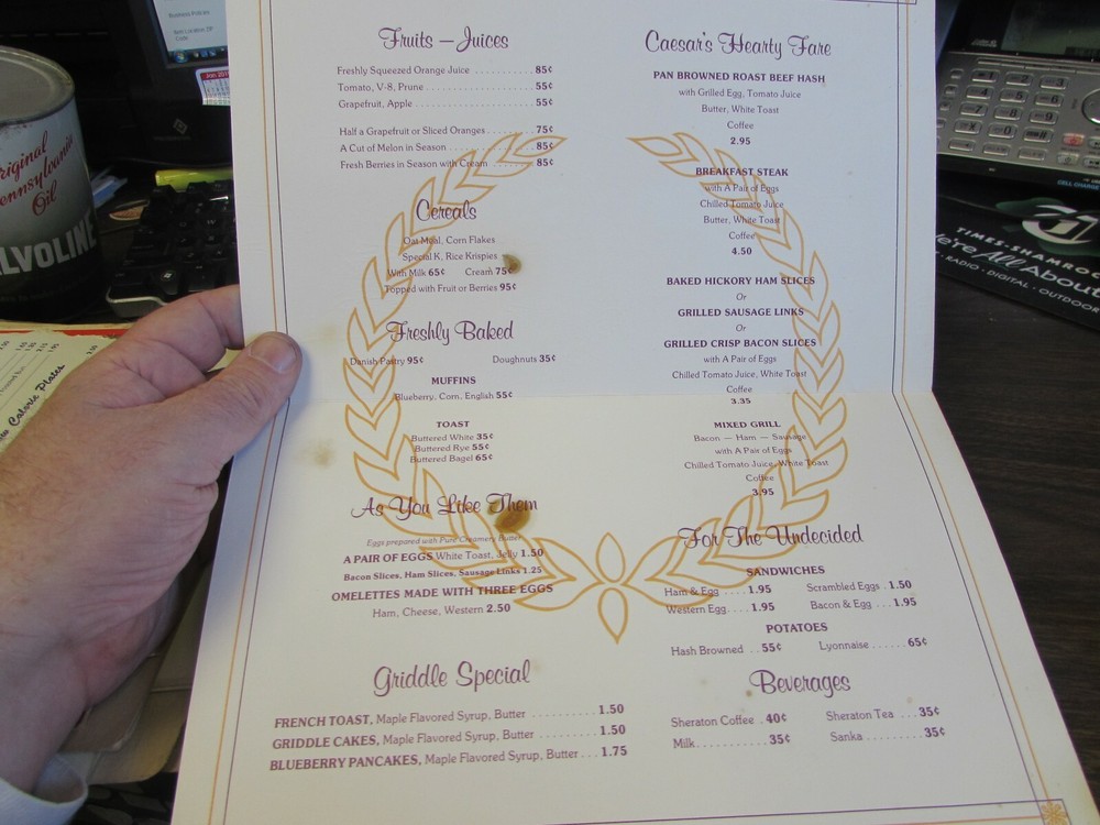 VINTAGE - CAESAR'S IV - MENU VG