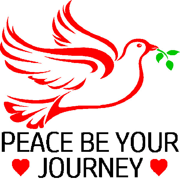 30 Custom Red Peace Journey Art Personalized Address Labels