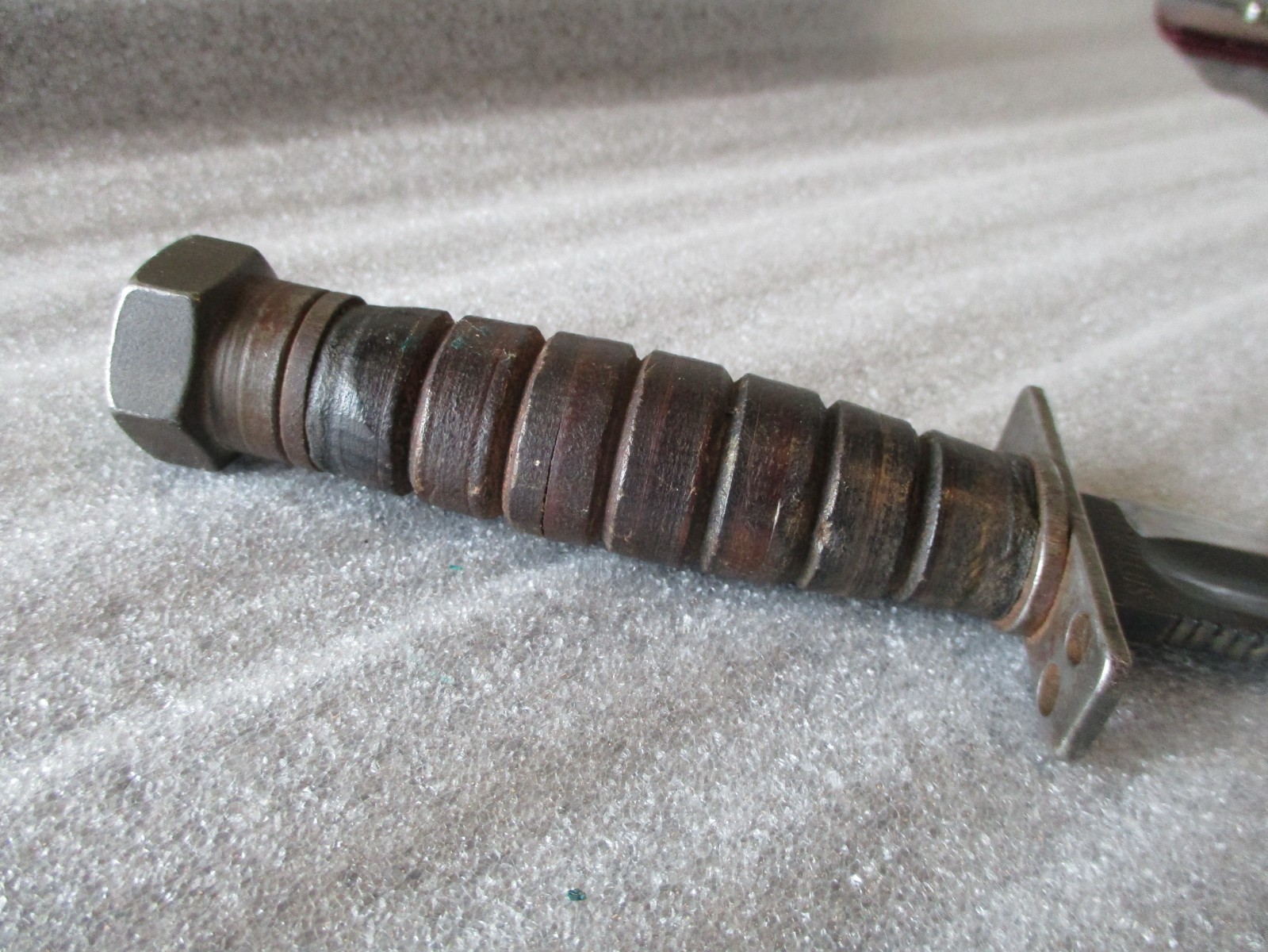 Camillus NY Vietnam Pilot Survival Knife with Sheath & Stone