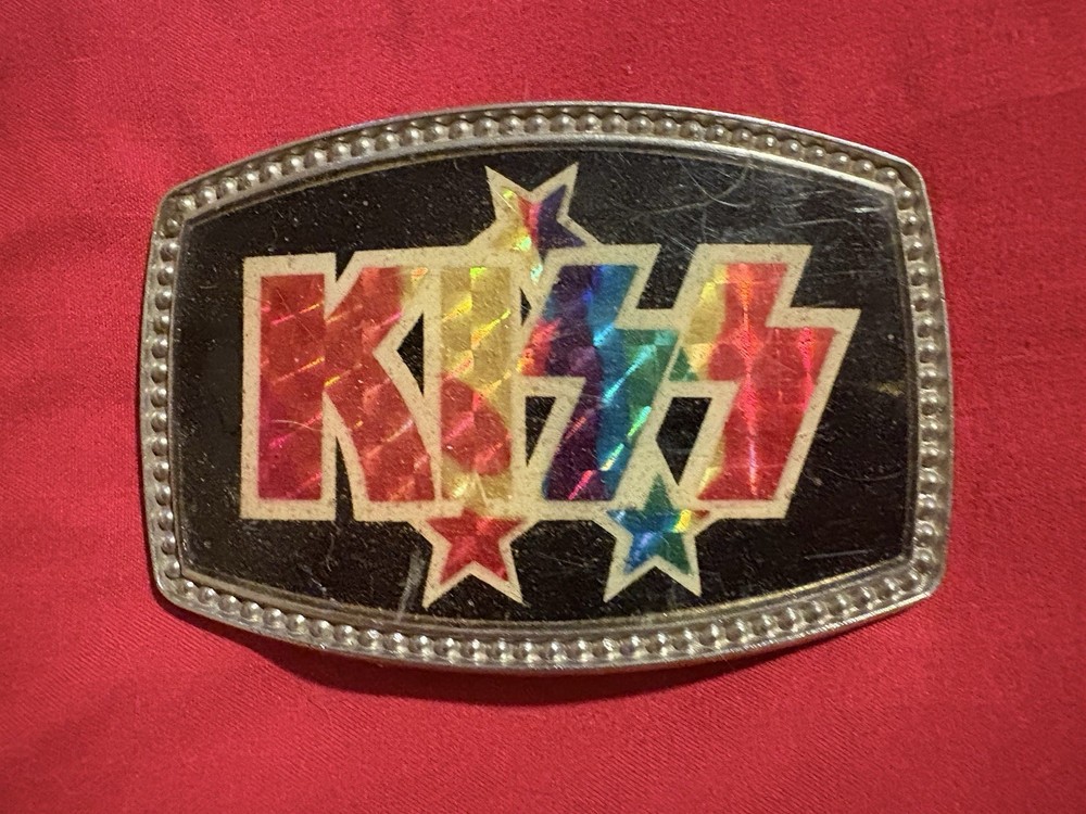 KISS LOGO CPI BELT BUCKLE AUCOIN OFFICIALLY LICENSED 1977