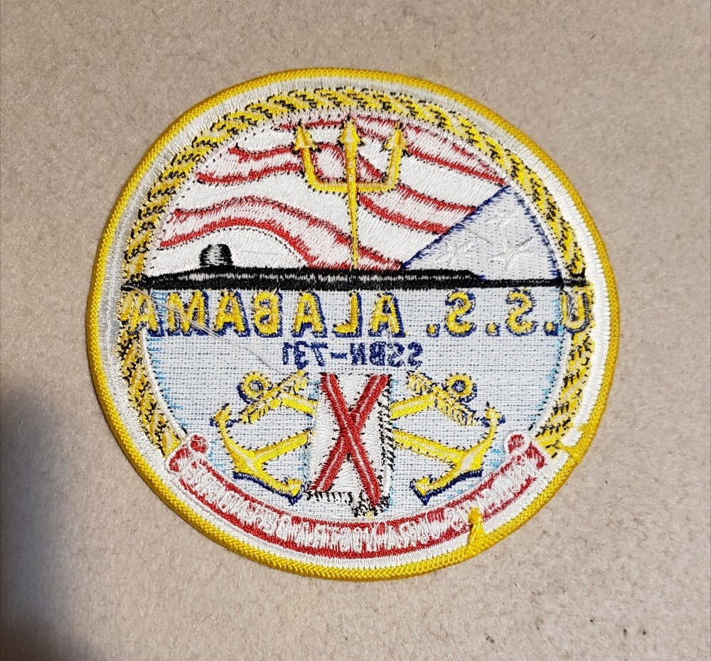 USS Alabama SSBN-731 Patch - No plastic backing - 5"