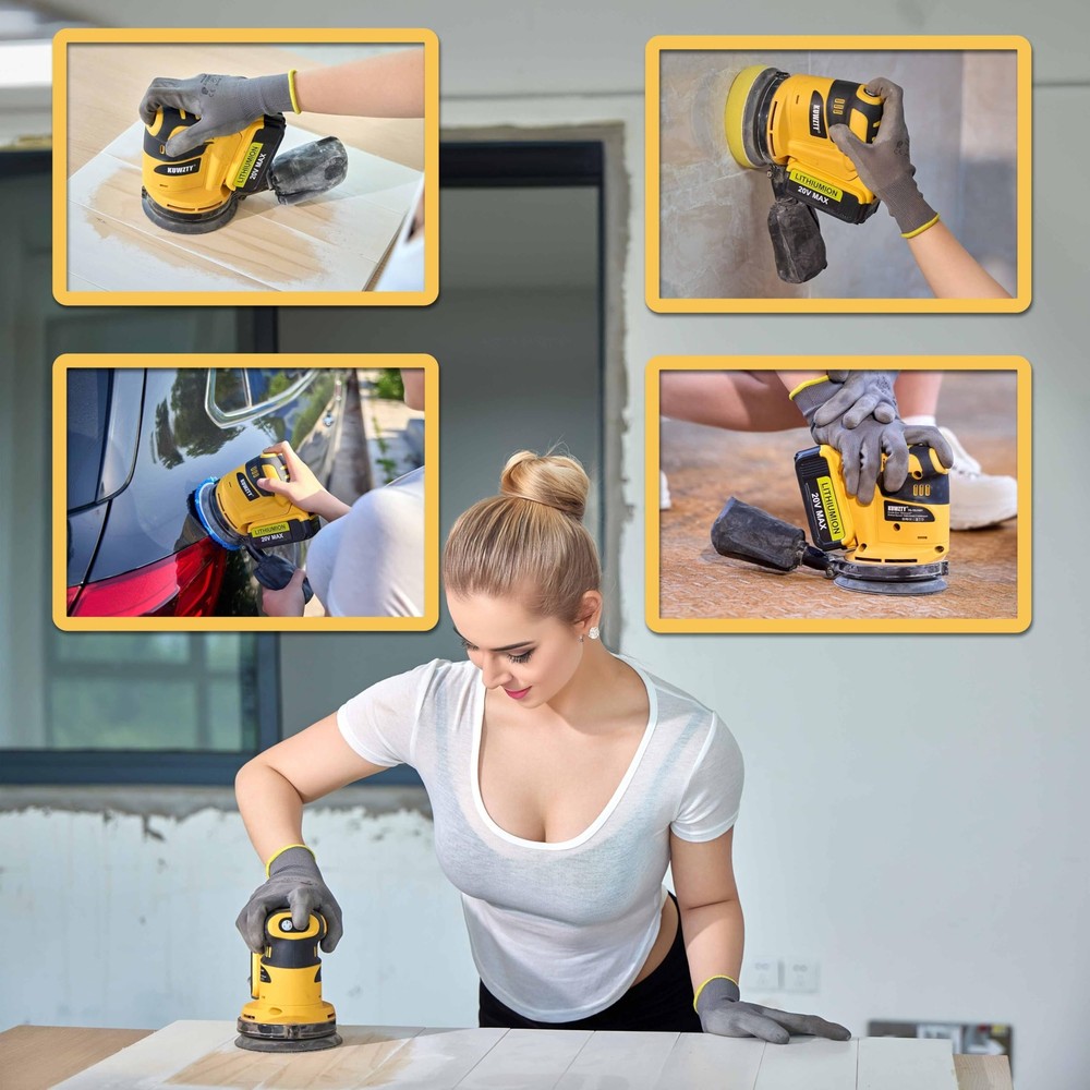 KUWZTY Random Orbit Sander for DEWALT 20v Battery 5-Inch Variable Speed Orbit...