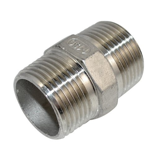 1" 1 inch in Male Pipe Fitting Hex Nipple NPT Stainless Steel SS304 connector