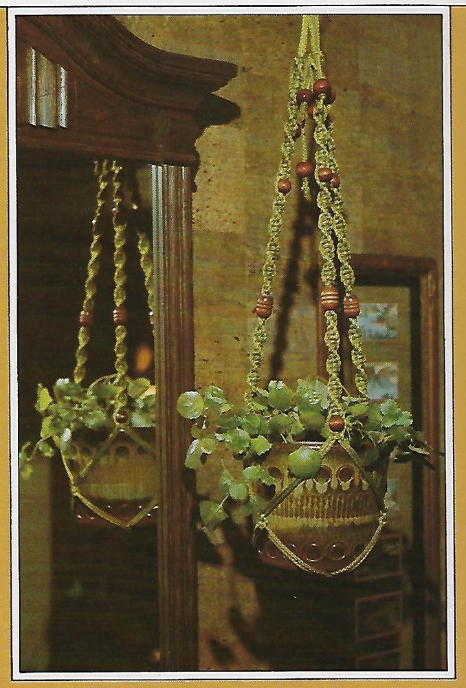Easy Plant Hanger Patterns Macrame with Elefant Cord Featuring Fern Dangles