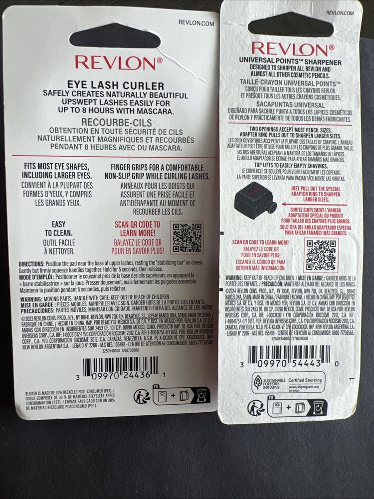 Revlon Lash Curler & Universal Points Sharpener ~New In Package