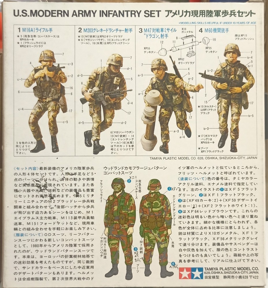 US MODERN INFANTRY SET MODEL - TAMIYA 1/35 Scale