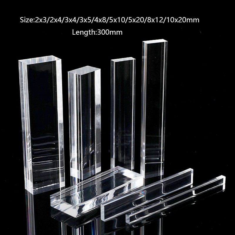 Clear Perspex Acrylic Block Plastic Thick Chunky 2x3mm / - 10x20mm ﻿