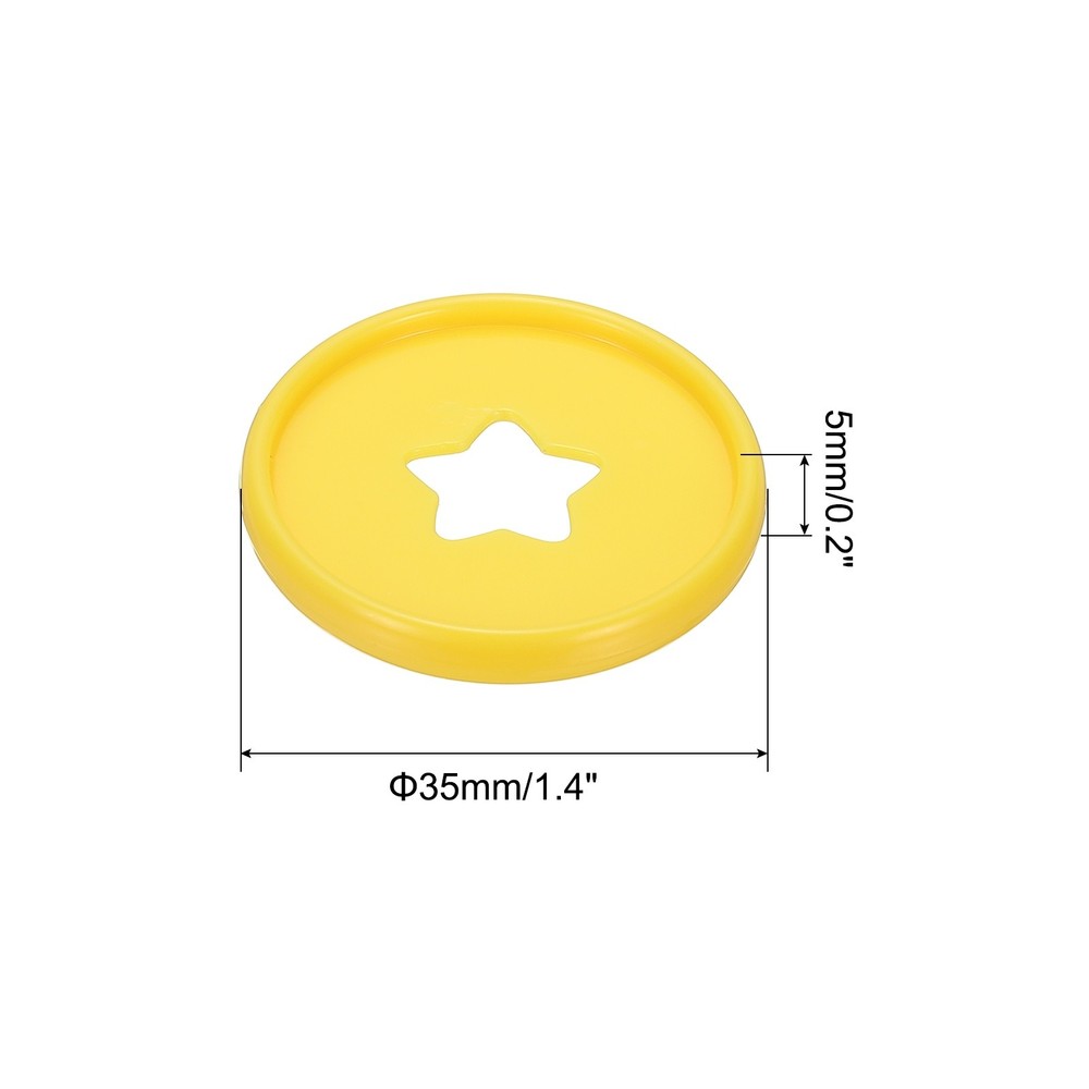35mm Plastic Book Binding Discs, 11 Pack Expansion Discs Star, Yellow