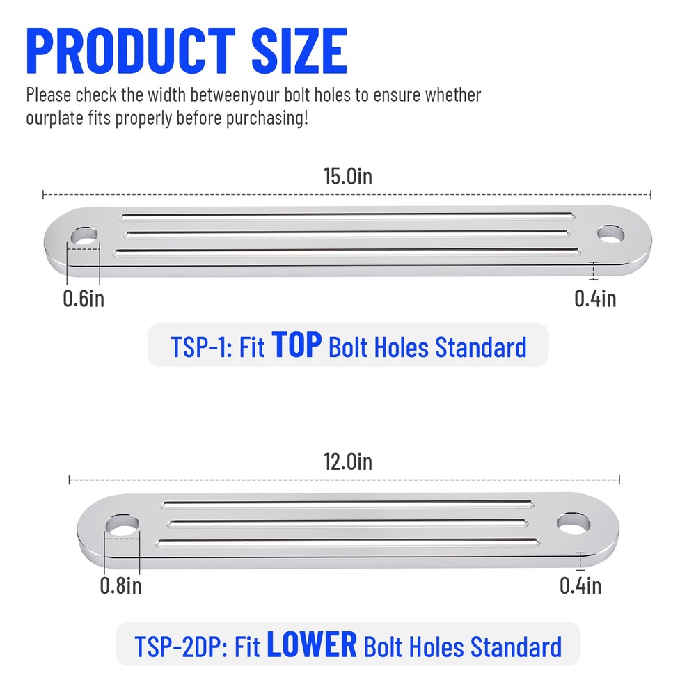 Outboard Motor Jack Plate & Support Plate & Bolt Set for Top+Lower Support Bolt