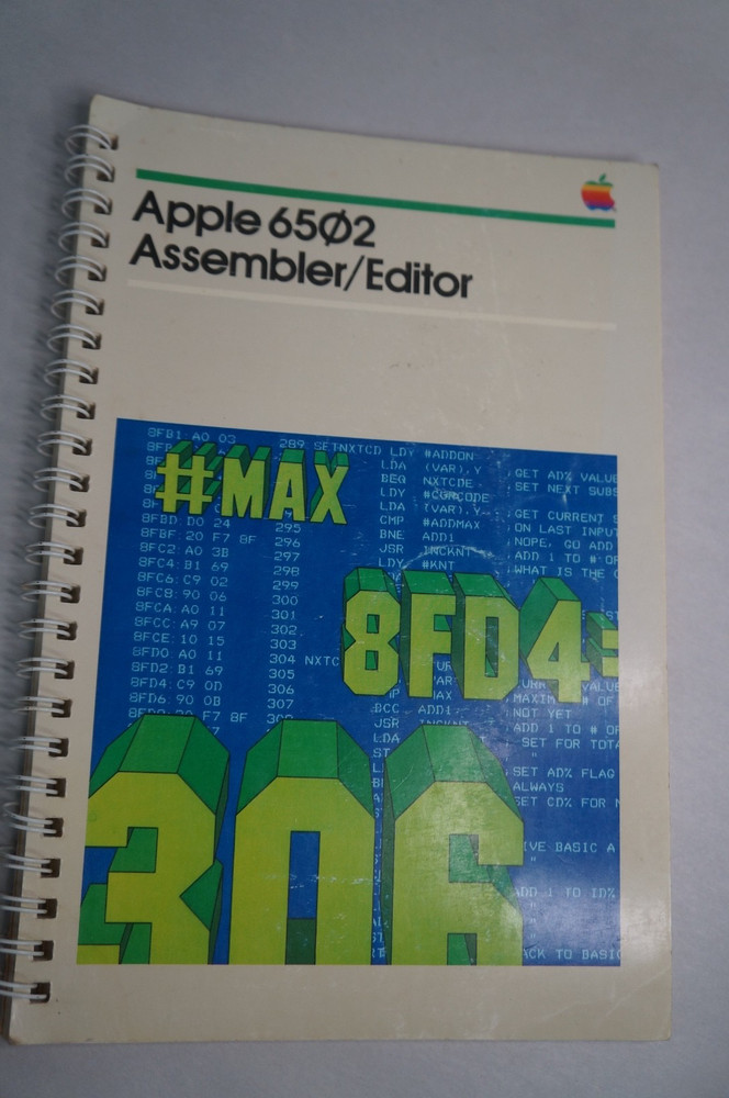 Apple Macintosh 6502 Assembler Editor Manual Book Assembly Computer